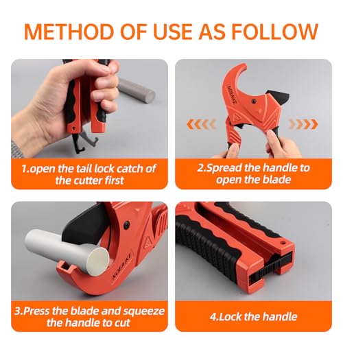 Heavy Duty 1-5/8" PVC Pipe Cutter Tool
