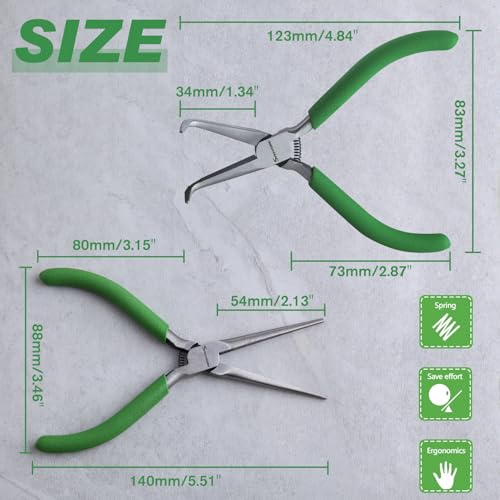 SPEEDWOX Mini Bent Needle Nose Pliers Set