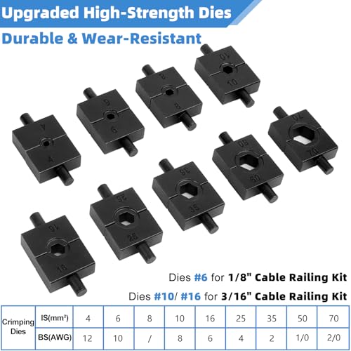Toscoco Hydraulic Crimping Tool for Stainless Steel Cables