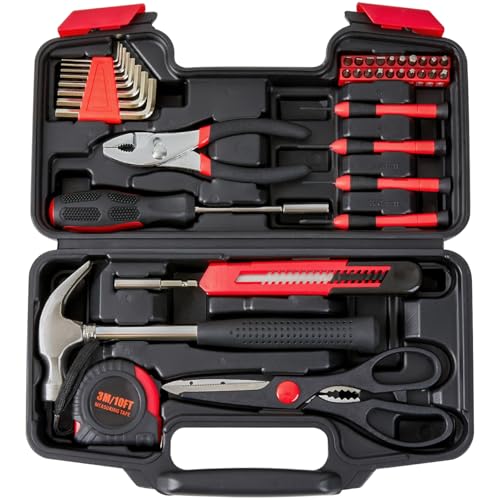 39-Piece Household Tool Set with Storage Case
