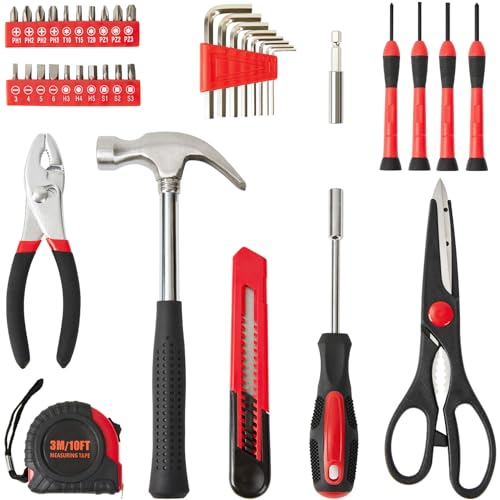 39-Piece Household Tool Set with Storage Case