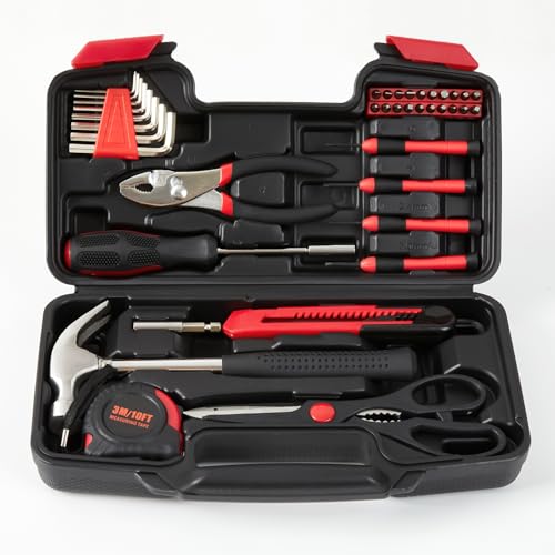 39-Piece Household Tool Set with Storage Case