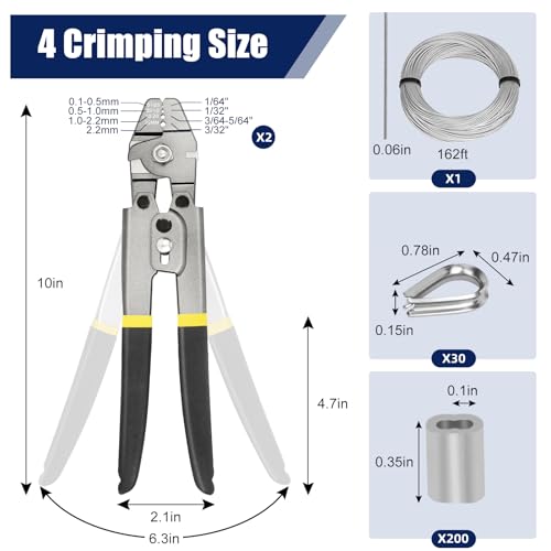 PILLME Wire Rope Crimping Tool Kit - 2 Pcs