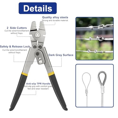 PILLME Wire Rope Crimping Tool Kit - 2 Pcs