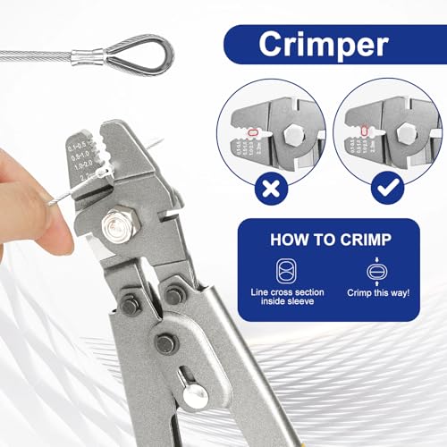 PILLME Wire Rope Crimping Tool Kit - 2 Pcs