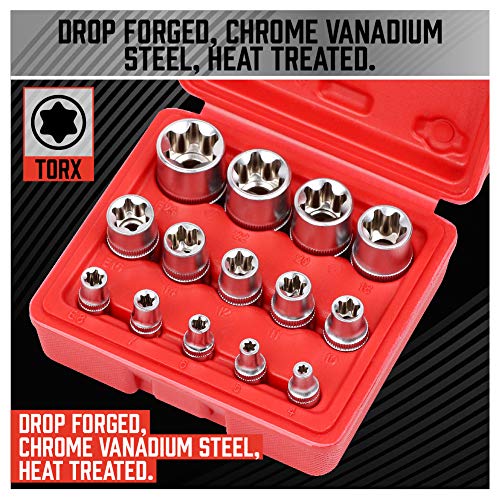 SEDY 14-Piece Premium E-TORX Socket Set - Ultimate Star Socket Set