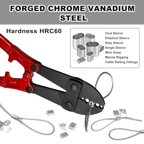 24" Wire Rope Crimping Pliers for Swaging