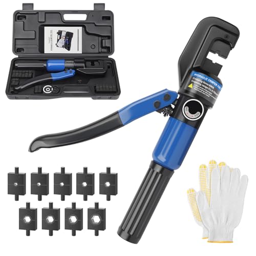 Hand Operated Hydraulic Crimping Tool with 9 Dies