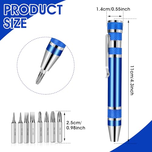 8-in-1 Mini Pen Screwdriver Set - 4 Colors