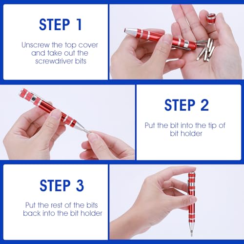 8-in-1 Mini Pen Screwdriver Set - 4 Colors
