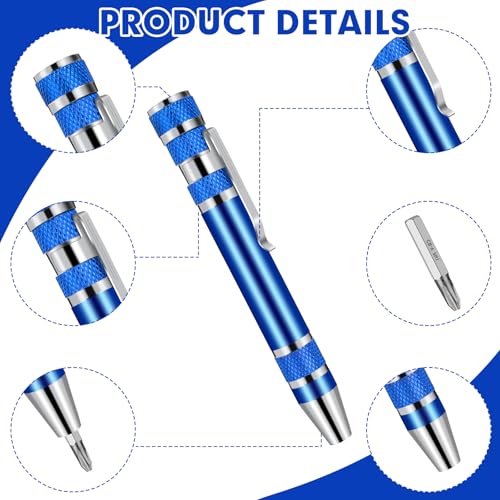 8-in-1 Mini Pen Screwdriver Set - 4 Colors