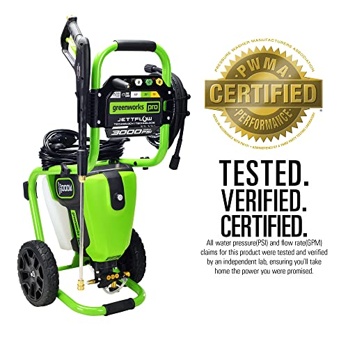 Greenworks 3000 PSI Electric Pressure Washer with TruBrushless