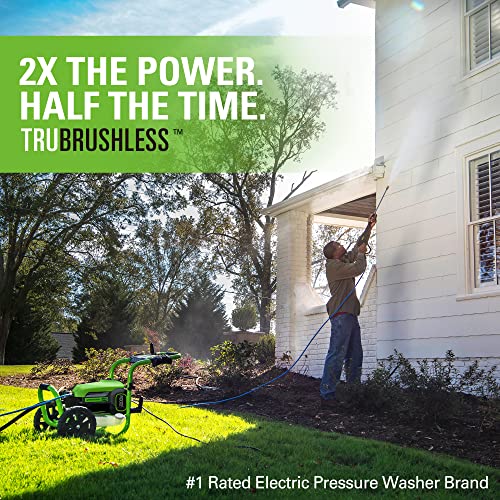 Greenworks 3000 PSI Electric Pressure Washer with TruBrushless