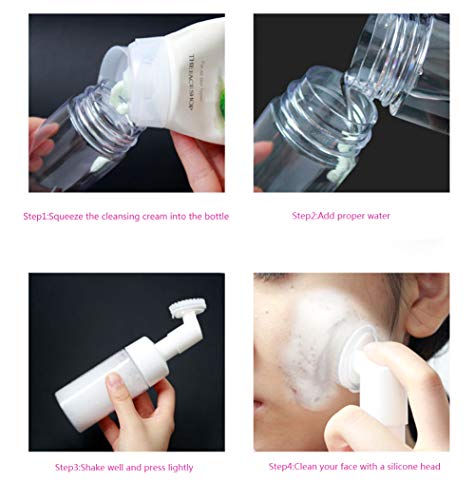 150ml Empty Foaming Cleanser Bottle with Wash Brush