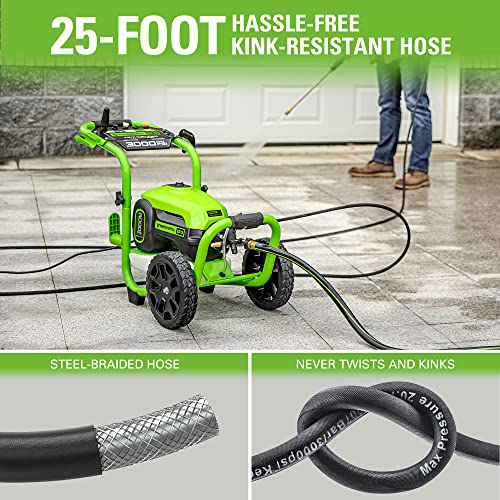 Greenworks 3000 PSI Electric Pressure Washer with TruBrushless