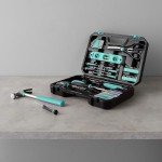Turquoise 142-Piece Household Tool Kit