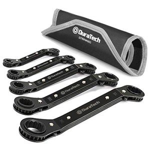 DURATECH 5 Pc Reversible Ratcheting Wrench Set