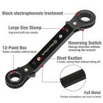 DURATECH 5 Pc Reversible Ratcheting Wrench Set