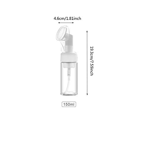 150ml Empty Foaming Cleanser Bottle with Wash Brush