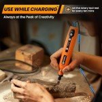 HARDELL Mini Cordless Rotary Tool Kit with 61 Accessories