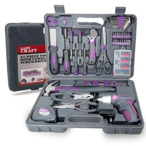 Werktough 44PCS Pink Cordless Screwdriver Tool Kit