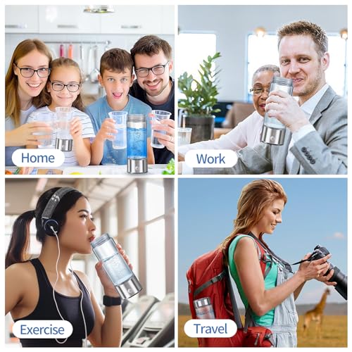 Portable Hydrogen Water Bottle with Quick Electrolysis Technology