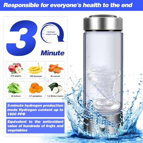 Hydrogen Water Bottle Generator - Portable and Efficient