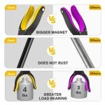 44 Inch Extra Long Grabber Reacher Tool，Foldable Trash Pick Up Stick for Seniors with Strong Grip Magnetic，360°Rotating Anti-Slip Jaw 4" Wide Claw Opening,Hand Grabber for Reaching