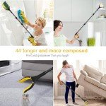 44 Inch Extra Long Grabber Reacher Tool，Foldable Trash Pick Up Stick for Seniors with Strong Grip Magnetic，360°Rotating Anti-Slip Jaw 4" Wide Claw Opening,Hand Grabber for Reaching