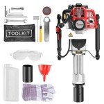 2 Stroke Gas Powered T Post Driver Hammer Drills, 52CC T Post Pile Driver Hammer, Air Cooling Single Cylinder Gasoline Petrol Garden Fencing Tool Machine