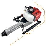 2 Stroke Gas Powered T Post Driver Hammer Drills, 52CC T Post Pile Driver Hammer, Air Cooling Single Cylinder Gasoline Petrol Garden Fencing Tool Machine