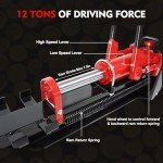 EadianDree Heavy Duty 12 Ton Hydraulic Log Splitter,Labor-Saving Hydraulic Wood Splitter with Horizontal Full Steel Beam,Manual Wood Splitter Tool for Wood Cutting,Durable & Safety