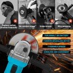 Cordless Angle Grinder for Ma-kita 18V Battery, 11000RPM Brushless Grinder Tool,3 PCS 4-1/2" Blades for Cutting, Griding, Polishing, etc. (Battery NOT Included)