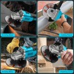 Cordless Angle Grinder for Ma-kita 18V Battery, 11000RPM Brushless Grinder Tool,3 PCS 4-1/2" Blades for Cutting, Griding, Polishing, etc. (Battery NOT Included)