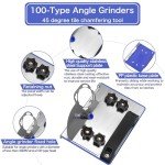 hylissus 45 Degree Tile Chamfering Tool Angle Grinder Tool Stand 45 Degree Cutting Tool Angle Grinder Stand for Tile 45° Chamfer Cutting for 100-Type Angle Grinders