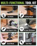 WORKPRO 20V Oscillating Tool Kit, Cordless and Brushless 19,000 RPM Orbiting Multi Tool with 6 Variable Speeds, 3.6°Oscillation Angle, 21pcs Saw Accessories, 1 Rechargeable Battery and Carrying Bag