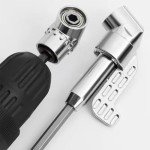 Corner Tool Screw Hub, Multi-function Bend Screwdriver Bit, 360° Rotatable 1/4'' 3/8'' 1/2" Socket Adapter Set,105 Degree Angle Screwdriver Drill Bit for Household Workplace Industry(2PCS)