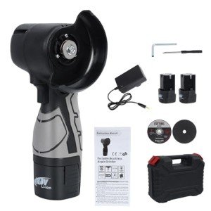 Cordless Angle Grinder 18V 550W, Battery Mini Angle Grinder, Power Angle Grinder Tool, Brushless Angle Grinder Electric Handheld Cutter Machine for Grinding Cutting Polishing with Suitcase (Grey)