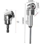 Corner Tool Screw Hub, Multi-function Bend Screwdriver Bit, 360° Rotatable 1/4'' 3/8'' 1/2" Socket Adapter Set,105 Degree Angle Screwdriver Drill Bit for Household Workplace Industry(2PCS)