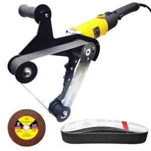 Pipe Tube Polisher Sander,850W Pipe Belt Sander with 6 Variable Speeds,Belt Sander Grinding Machine with Silicon Carbide Sanding Belts,Professional Polishing Tool for Burnishing Finishing Rust Removal