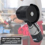 Cordless Angle Grinder 18V 550W, Battery Mini Angle Grinder, Power Angle Grinder Tool, Brushless Angle Grinder Electric Handheld Cutter Machine for Grinding Cutting Polishing with Suitcase (Grey)