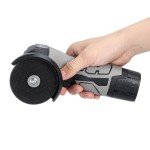 Cordless Angle Grinder 18V 550W, Battery Mini Angle Grinder, Power Angle Grinder Tool, Brushless Angle Grinder Electric Handheld Cutter Machine for Grinding Cutting Polishing with Suitcase (Grey)