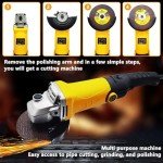 Pipe Tube Polisher Sander,850W Pipe Belt Sander with 6 Variable Speeds,Belt Sander Grinding Machine with Silicon Carbide Sanding Belts,Professional Polishing Tool for Burnishing Finishing Rust Removal