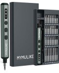 MYMULIKE Precision Screwdriver Set, 68 in 1 Mini Screwdriver 3.7V Power Screwdriver- 64 S2 Magnetic Bits, 5 Torque Settings, 4 LED Lights, Repair Tool for Precision Work Phone Camera Laptop Watch