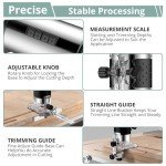 COLFULINE Palm Router Tool, 1/4'' Compact Electric Hand Router Wood Trimmer Routers Woodworking with 6 Variable Speed, Portable Router Case, Trimmer Base 6.35mm, 3m Power Cord