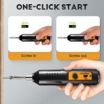 Portable Home Use Electric Screwdriver Set, Upgraded Mini Cordless Electric Screwdriver, Small Electric Magnetic Hex Chuck Precision Screwdriver Cordless Repair Tool (Standard Set)