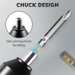 Portable Home Use Electric Screwdriver Set, Upgraded Mini Cordless Electric Screwdriver, Small Electric Magnetic Hex Chuck Precision Screwdriver Cordless Repair Tool (Standard Set)