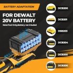 3/8" Cordless Ratchet Wrench Compatible with Dewalt 20V Battery(No Battery) Power Ratchet Wrench Tool Kit,7CS Sockets,Extension Bar,1/4" Adaptor,Variable Speed Trigger
