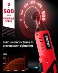 DuroFort Cordless Electric Ratchet, 12V Ratchet Wrench Tool Kit 40 FT.LBS, with LED Light, 500RPM Variable Speed Wrench, 2-Pack 2.0Ah Battery, 7 Sockets, 1/4" Socket Adapter, 3/8" Extension Rod