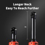 TQUAGGA Cordless Electric Ratchet Wrench Set, 3/8" 18V Power Ratchet Tool Kit with 2 Pack 2000 mAH Battery and Charger, 7 Sockets Battery Powered Ratchet Wrenches